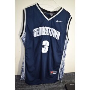 Allen Iverson Jersey #3‎ NCAA Basketball Blue Nike Vintage Georgetown MENS XL
